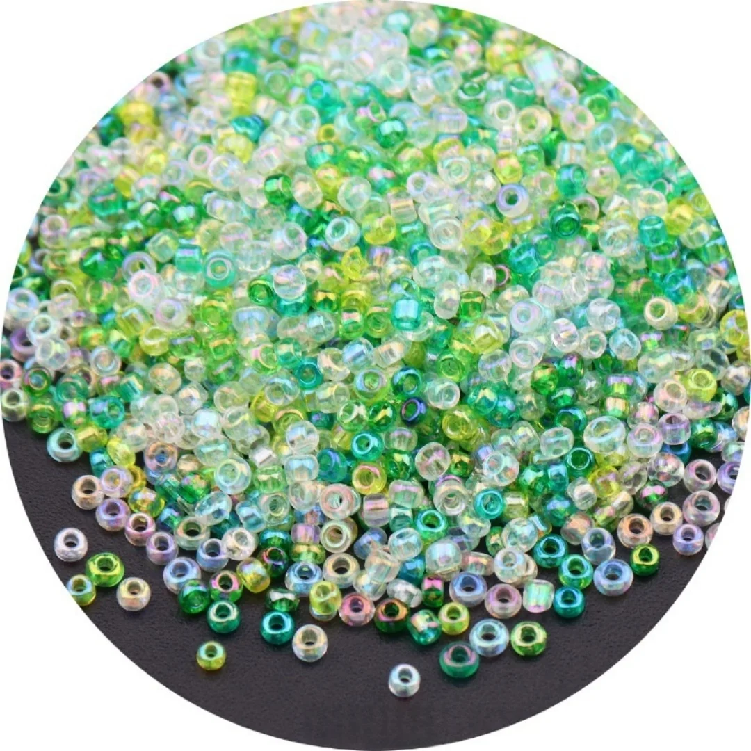 1.5-4mm15/0, 12/0, 8/0, 6/0, 다채로운 투명 유리 쌀알 비즈, 루즈 비즈, DIY 비즈 장식, 의류 자수, 태슬 액세서리