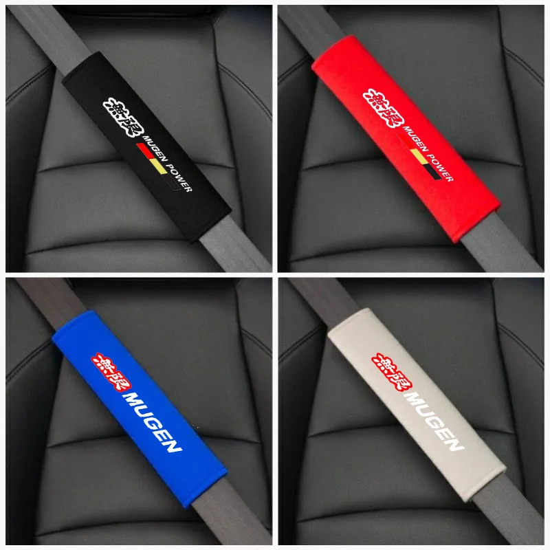 

Cotton Car Seat Belt Safety Belt Shoulder Protector Cover For honda mugen power Accord Civic vezel Crv City Jazz Hrv Accessories