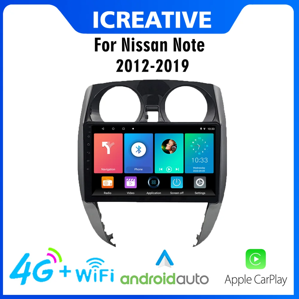 ForNissanNote20122019Autoradio101CarRadioMultimediaVideoPlayerNavigationAndroid
