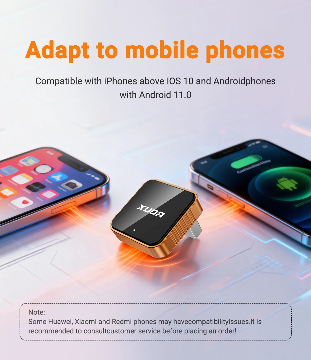 Neuer kabelloser CarPlay Android Auto Adapter USB-Dongle Smart Mini Box Plug-and-Play Universal für VW Toyota Nissan Honda Ford Benz – Detail 9