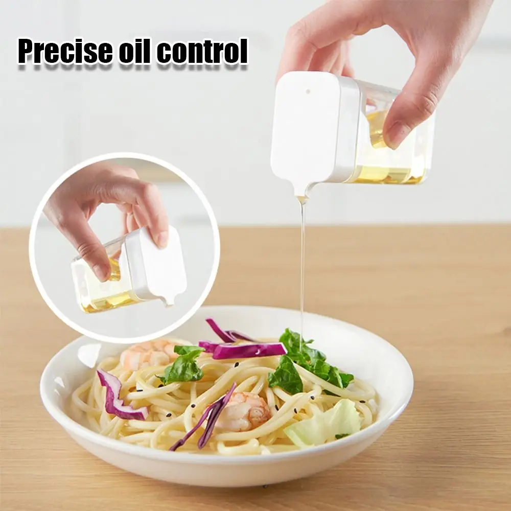 4Pcs/Set Transparent Spices Jar Oil Kettle Combination Kit Sealed Moisture-proof Seasoning Storage Box with Compartment Base 5