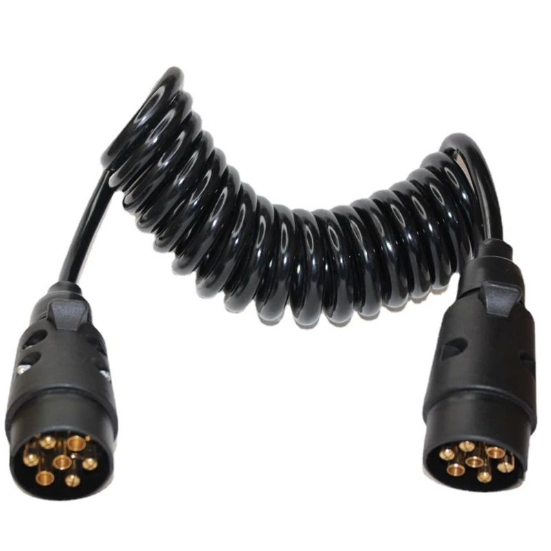 

7 Pin for 3M Truck Light Connector TPU Extension Cable Trailer Power Cord Plug Vehicle Extender Socket Car Dropship