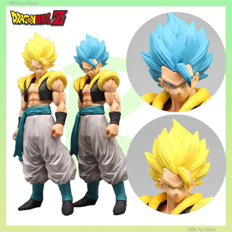 

В наличии 29 см Фигурки Dragon Ball Z Gogeta Аниме Фигурка Super Saiyan Blue Gogeta желтая ПВХ фигурка модели игрушки рождественские подарки