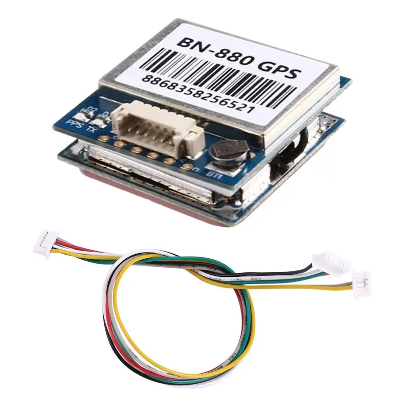 AT12 GNSS BN-880 듀얼 GPS 모듈 통합 QMC5883L 자력계 나침반 AMP2.6/PIX-HAWK 비행 컨트롤러용