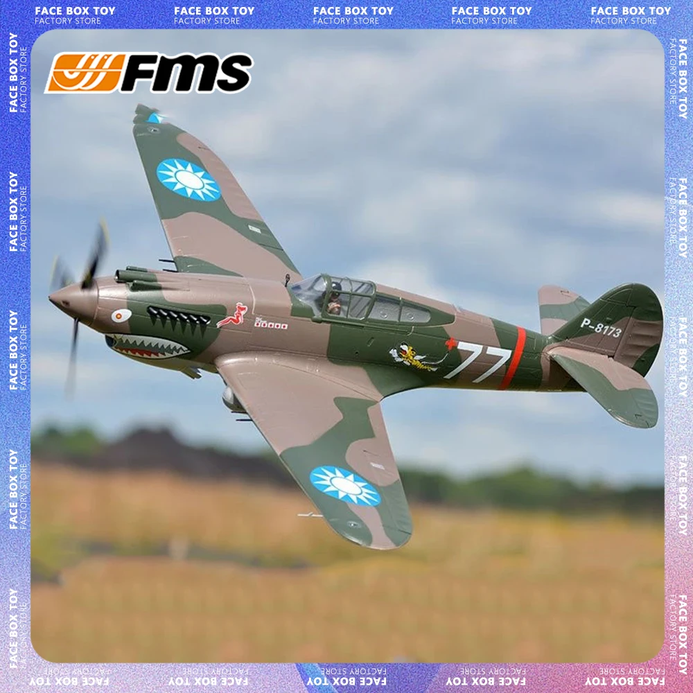 

FMS 1400mm 1.4M (55.1") P40 P-40B Warhawk RC Airplane Flying Tiger 6CH with Flaps Retracts LED PNP Warbird Model Plane Toy Gifts