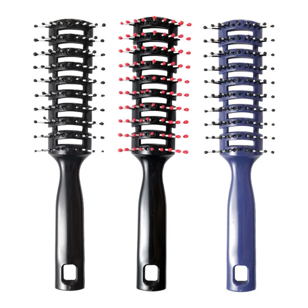 Professional Detangling Vent Brush Anti-static Plastic Curling Hairbrush Durable Anti-slip Massage Ribs Hair Comb Barber