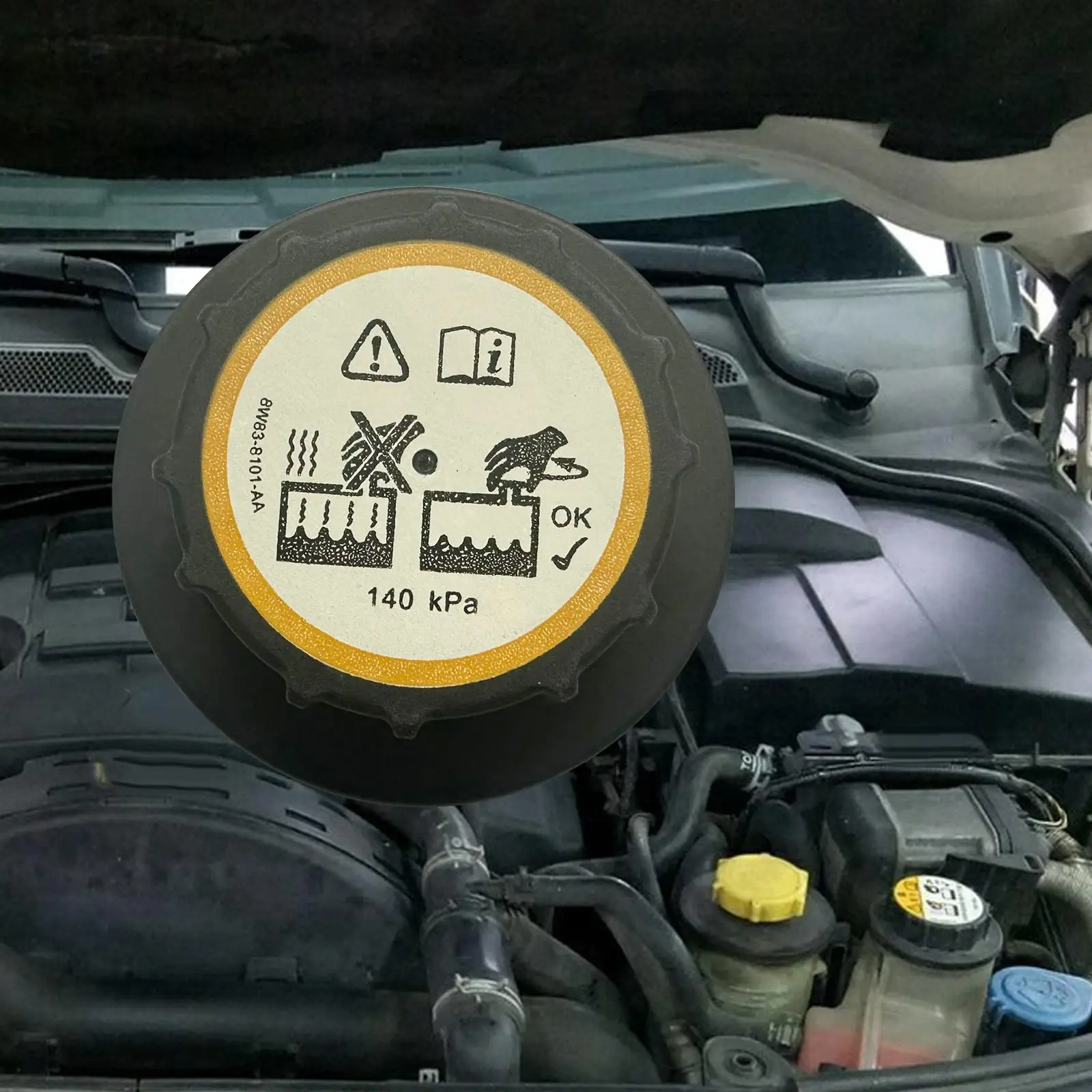 

Coolant Radiator Reservoir Tank Cap Cover Radiator Cover 8W83-8101-aa Simple Installation Replace Parts Pcd000090 Pcd500030