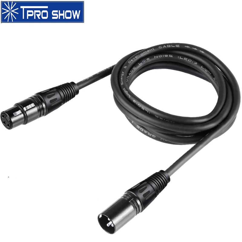 1M 2M DMX Cable 3-Pin Dmx512 Wire Metal Male-Female Plug Apply For Dmx Wireless Controller DJ Consol Stage Lightings Effects