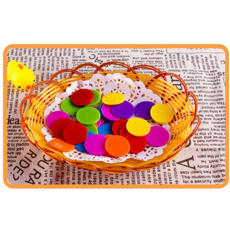 Plastic Poker Chips Casino Bingo Markers for Fun Family Club Carnival Bingo Game Supplies 25mm 9 Colors 100Pcs poker chips math bingo chips
