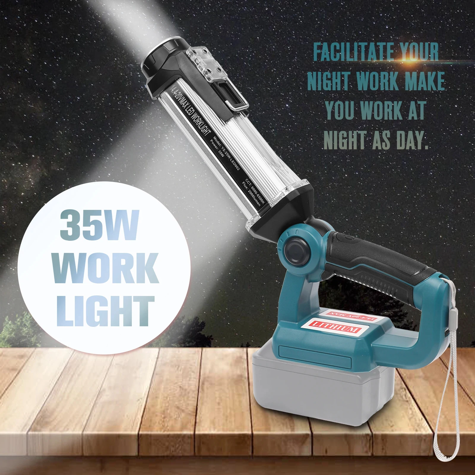 LED Work Light For Makita 18V Li-ion Battery Flashlight Tool Portable Floodlight Spotlight 35W led flashlight led lights led work light work light