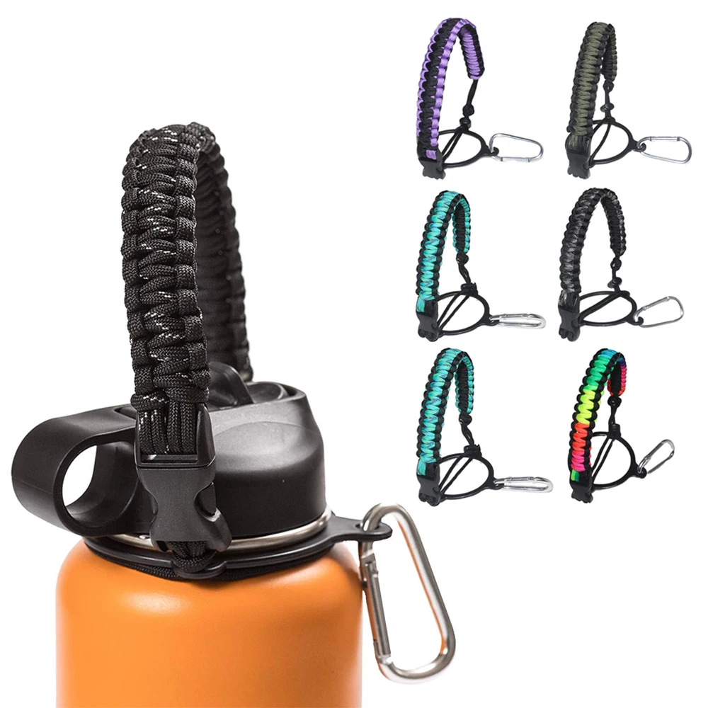 Water-Bottle-Rope-Color-Wide-Mouth-Kettle-Handle-Rope-Colorful-Paracord ...