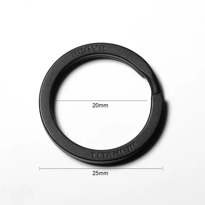 Black Titanium Keyring Car Men Flat Key Chain Rings Holder Lightweight EDC ARC Keychain Buckle for Accessories Gadgets Wholesale - Image 20