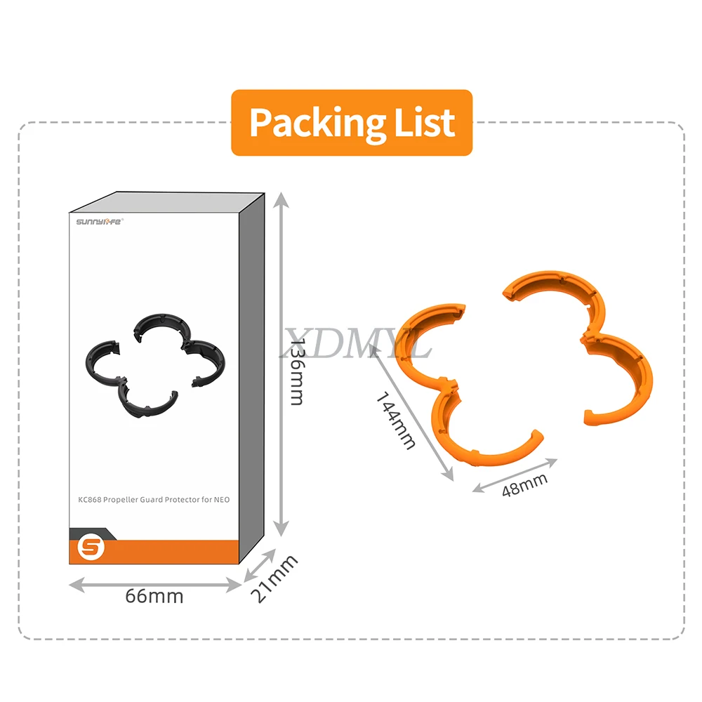 Description Picture 2 of itemSunnylife Handheld Drone Accessories Kits for DJI Neo Gimbal Bumper Guard Lens Protector Protection Cover Anti-collision Ring