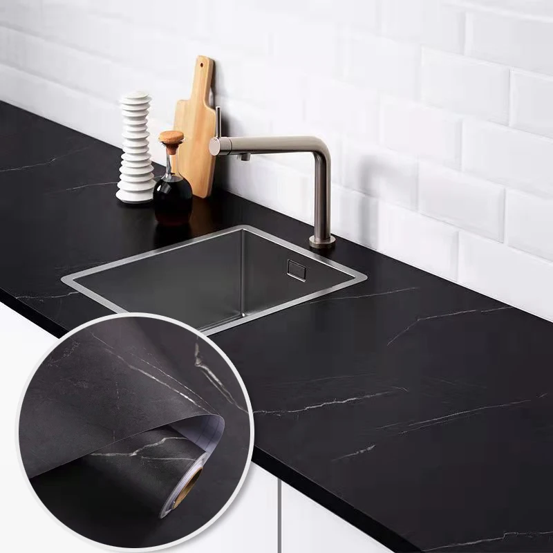 Marble Pattern Matte Thick Grey Self-adhesive Wallpaper Waterproof Film Furniture Kitchen Countertop Oil-proof Rock Wall Sticker round hologram tamper proof sticker silver earth pattern warranty void seal genuine guarantee security label holographic sticker