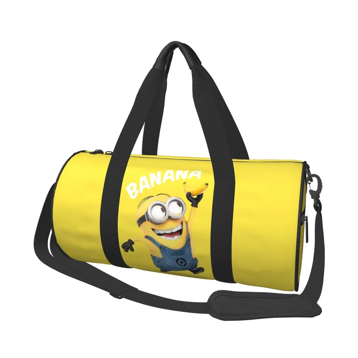 Round Large Capacity Travel Duffel Bag M-Minions Banana Male Female Large-Capacity Hand Luggage Sports Fitness Bag