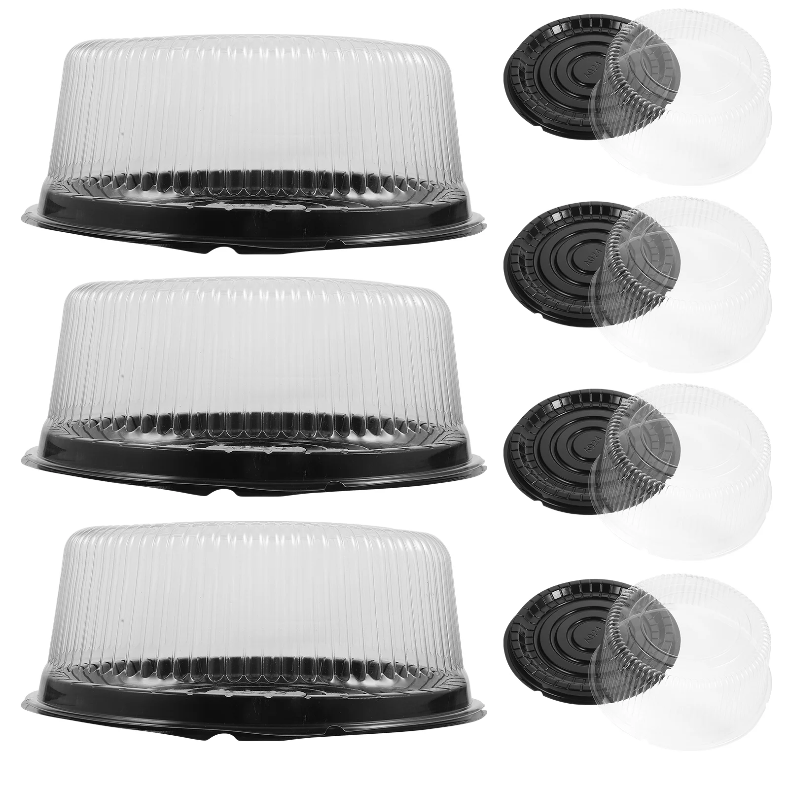 

Clear Cake Boxes 10Pcs Plastic Cake Container Lid Reusable Bakery Box 8 Inch Cake Carrier Pie Desserts Bread Cupcake