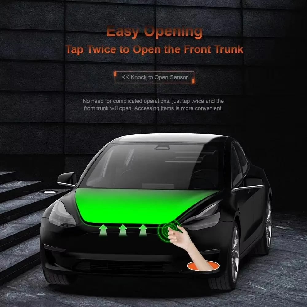 Everything Is Solar For Tesla Model Y 3 Highland 2021-2024 Electric Front Trunk Opener Smart Sensor Power Frunk Knock Twice Open - Image 3