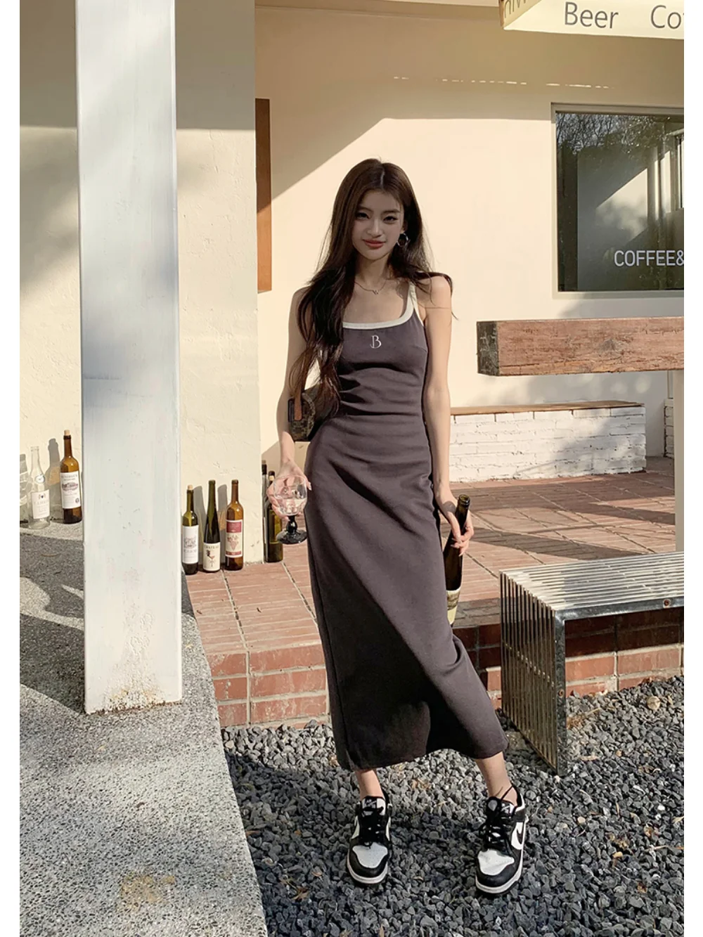 

Summer Casual Camisole Long Dress Women Hotsweet Hollow Out Backless Open Fork Dresses Sporty Vestidos Sexy Night Dress Hot