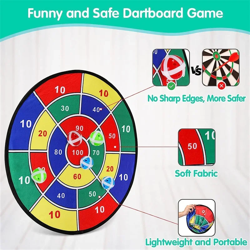 66CM Large Dart Board Kids Dart Board with Sticky Balls Boys Toys Indoor Sport Outdoor Fun Family Party Play Game Toys kids toys novelty toys