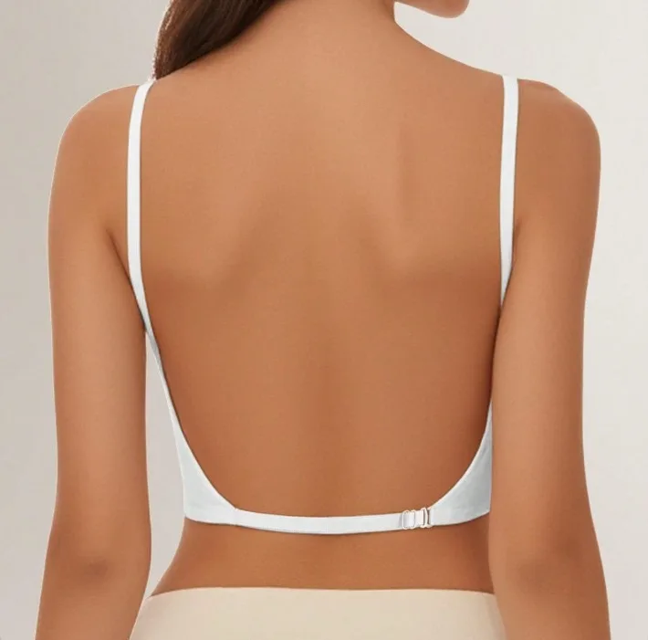 Seamless Large Backless Bra U-Shaped Beautiful Back Bestseller Outerwear Bra Young Women Comfortable Breathable Nylon Fabric