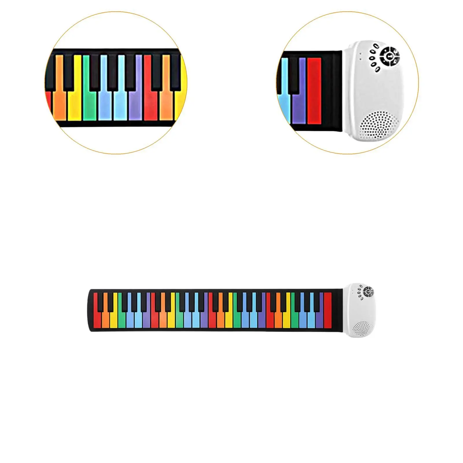 49 Keys Hand Roll up Keyboard Piano, Sturdy Roll Out Piano Keyboard, Hand Piano for Children Birthday Gift