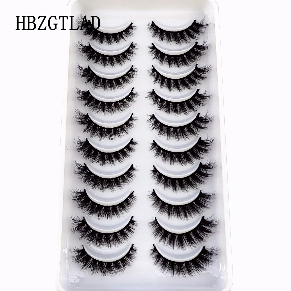 10 Pairs Natural Long False Eyelashes Fake Lashes Makeup 3d Mink Lashes Extension Short Eyelash Mink Eyelashes for Beauty