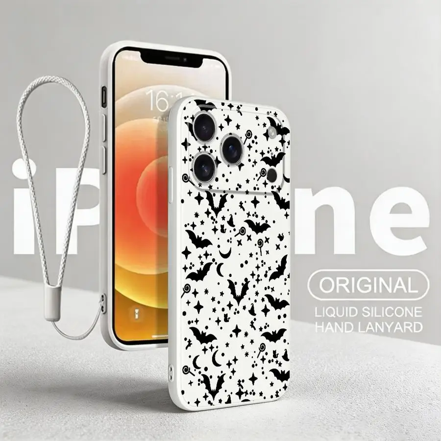 Halloween Bat Motif Soft Phone Case Cover