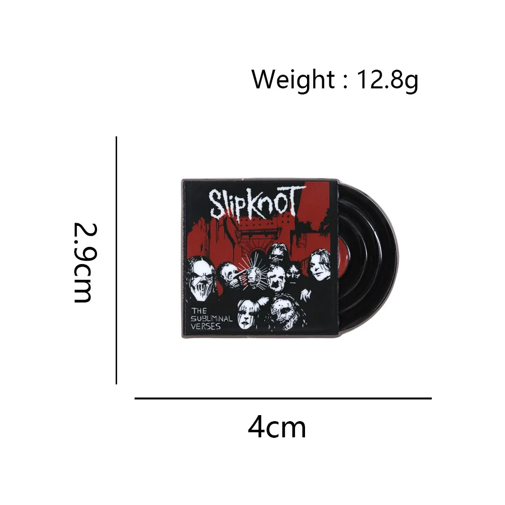 Vinyl-Schallplatten-Emaille-Pins: Musikalbum-Broschen-Kollektion – MF-DOOM Metall-Abzeichen, Hip-Hop-Rock-Band-Reversnadel, Fanschmuck-Geschenk – Detail 15