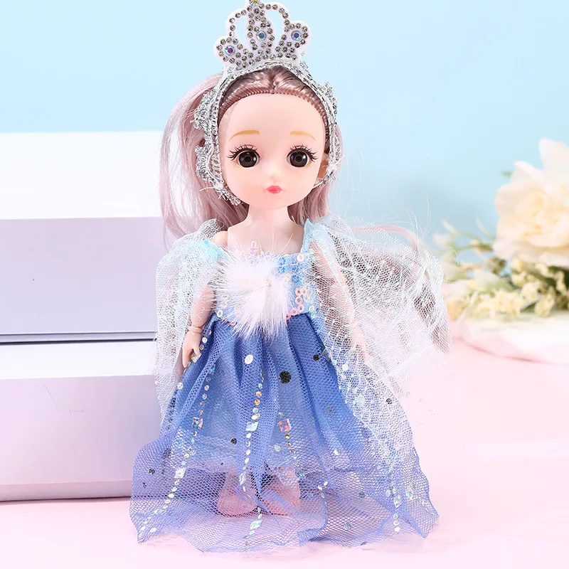 

16CM BjD Doll for Gitls 13 Movable Joints Cute Face and Blue Eyes with Clothes Shoes Mini Dolls Girl Gift for Girls Diy Toys