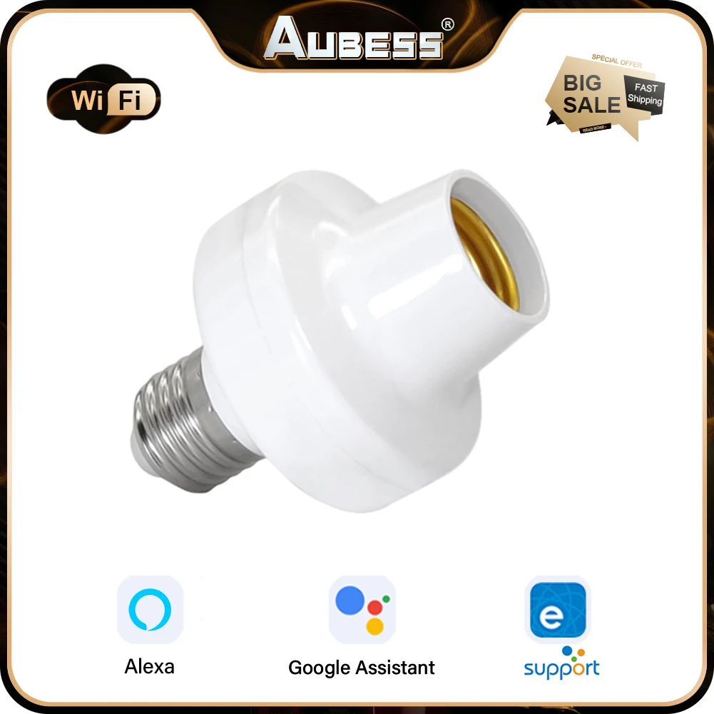 Ewelink Wifi Smart Lampadine Adattatore E27/E26 Portalampada A Led Ac90-250V App Controllo Vocale Funziona Con Alexa Google Home Assistant