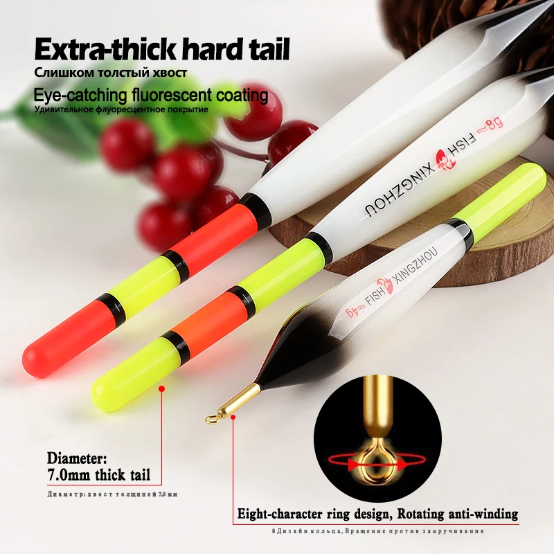 Fishing Tackle Electric Float 1 CR425 1 Float Tube 1 Bag Hooks Float Rest Luminous Composite Nano Buoy