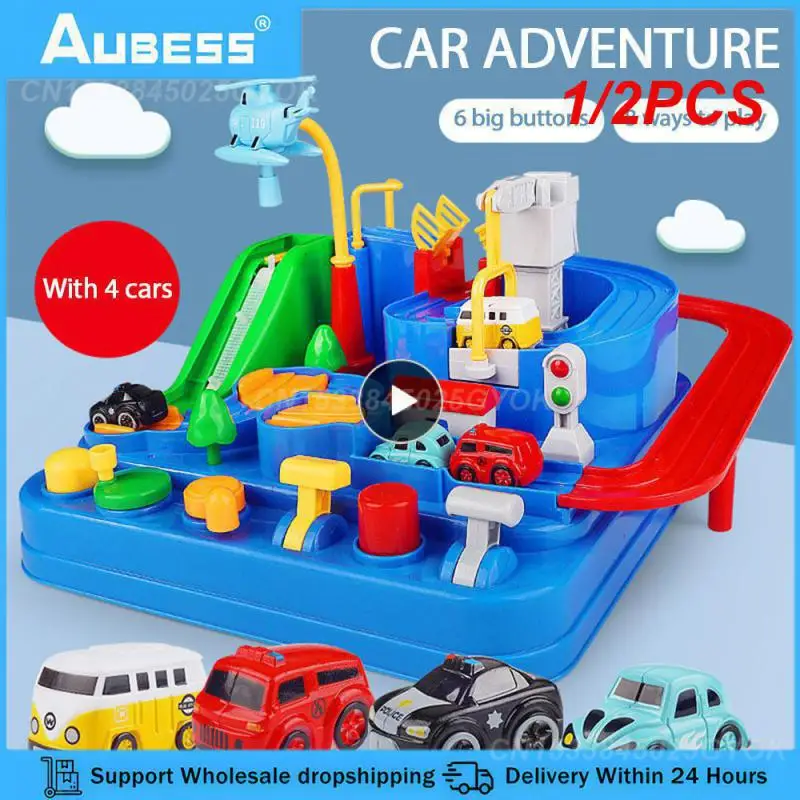 

1/2PCS Durable Children Safe Toy Car Unique Adventure Trending Creative Early Education Interactive Sliding Cartoon Inertia