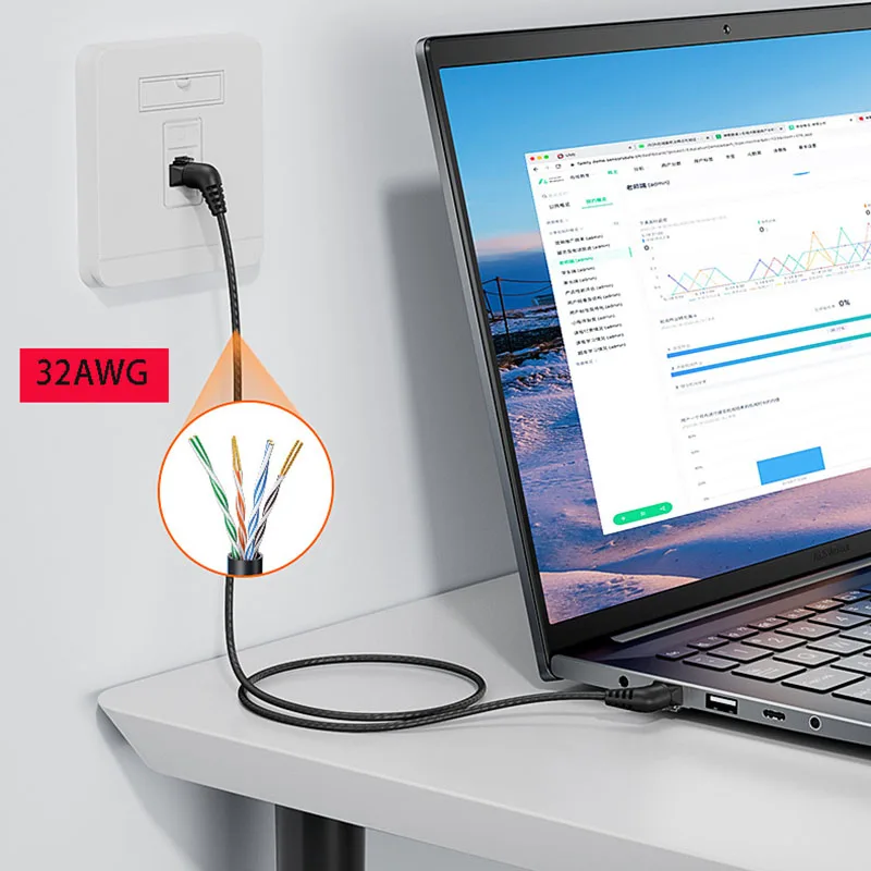 Рисунок 2 - Сетевой кабель CAT6A с изгибом