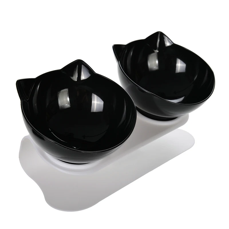 Title 8, Double Cat Dog Bowl With Stand 2 in 1 Food Feed...