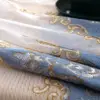 1PC European Style Velvet Window Screen High-end Embroidered Jacquard Translucent Curtain 1