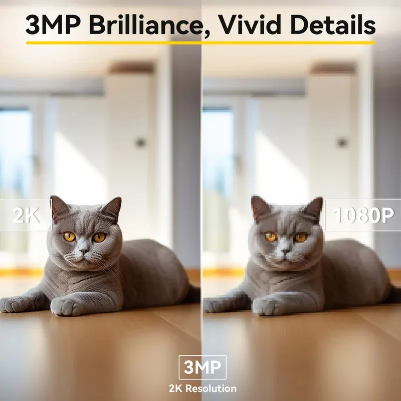 5MP Smart Mini WiFi IP Camera Indoor Wireless Home Security AI Human Detect CCTV Surveillance Camera Baby Monitor 2