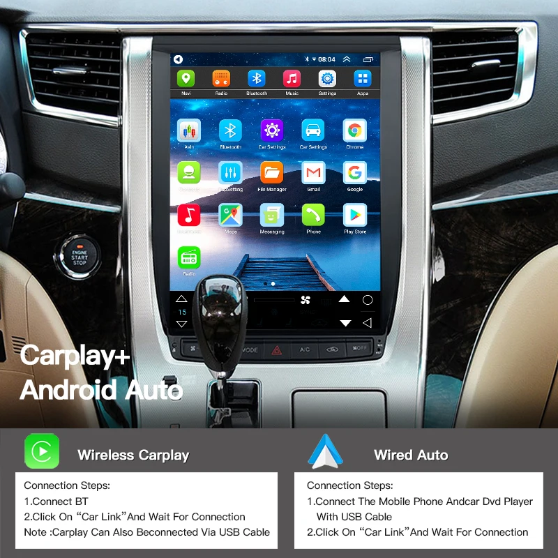 12.1インチ Android14 テスラスタイルスクリーン カーラジオ GPSナビ