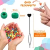 100pcs Hair Beads Pony Beads for Hair Braids 6x9mm Plastic Bead 4mm Large Hole for Kids Girls African Hair Bead Accessories 3
