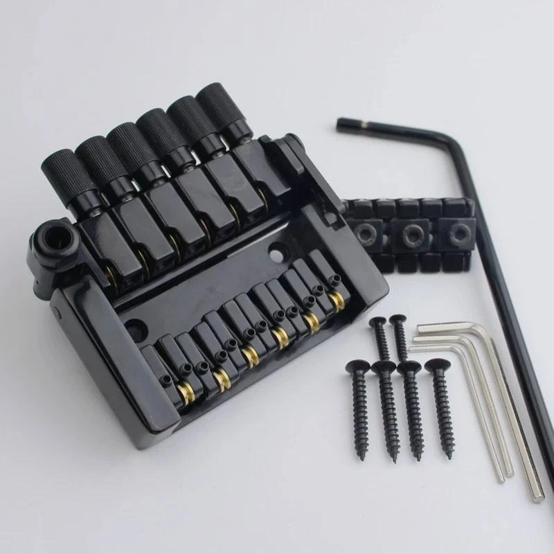 Harayaa Ponte Tremolo Sostitutivo Per Chitarra Elettrica, Con Selle A Rulli E Barra, Per 6 Corde, Spaziatura 10,5 Mm, Argento