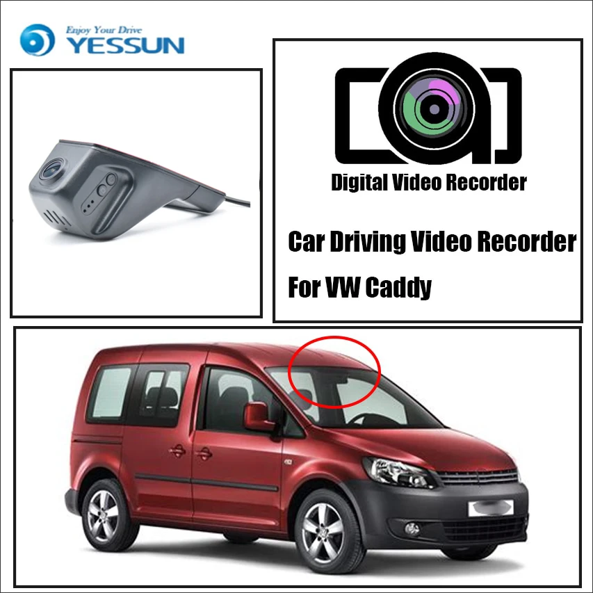 

YESSUN for Volkswagen Caddy DVR Driving Video Recorder Car Front Dash Camera CAM Car DVR Wifi Camera Driving Video Recorder