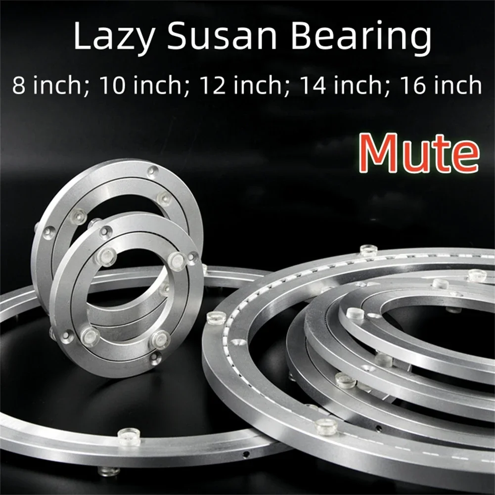 1pc 8/10/12/14/16" Rotating Bearing Turntable Aluminum Alloy Mute Lazy Susan Base For Kitchen Dining Table Kitchen Supplies
