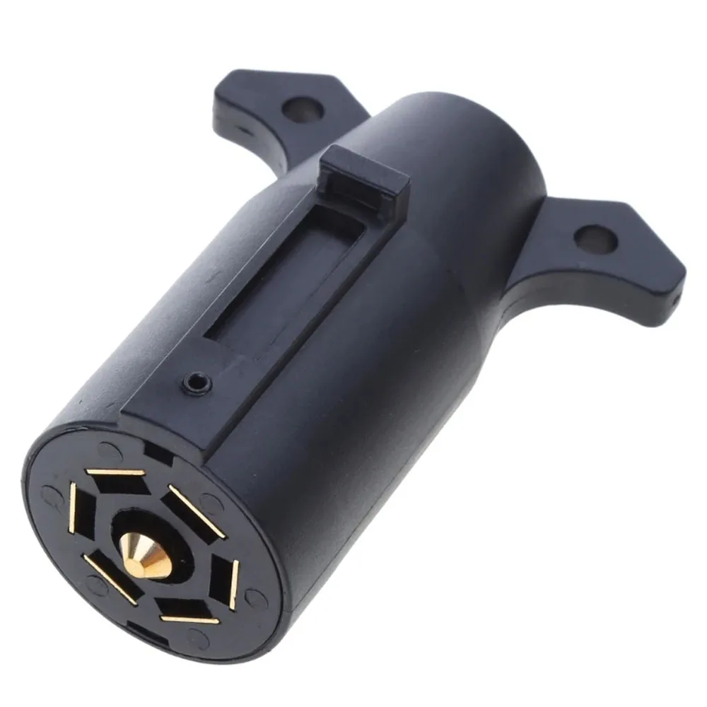 American style 7-pin 7 Way Trailer Towing Blade Round Socket Plug Connector Adapter 12V 7 PIN Plug Adapter For Trailer RV Yacht trailer plug adapter