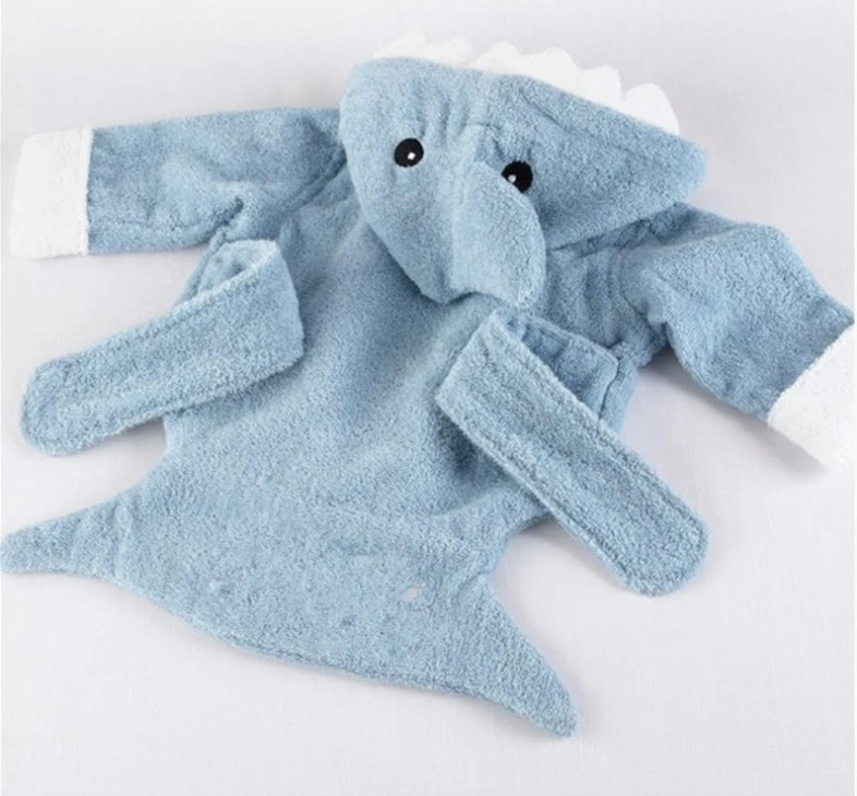 Cotton Baby Robe Bath Towel Cartoon Hoodies Infant Girls Boys Sleepwear Bath Blanket Kids Soft Bathrobe Pajamas Kids Clothing - 5