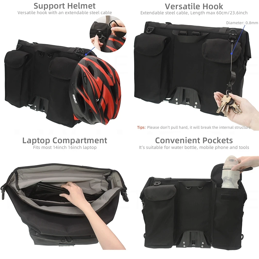 TWTOPSE 27.5L Folding Bike Bag For Brompton Bicycle Borough Roll