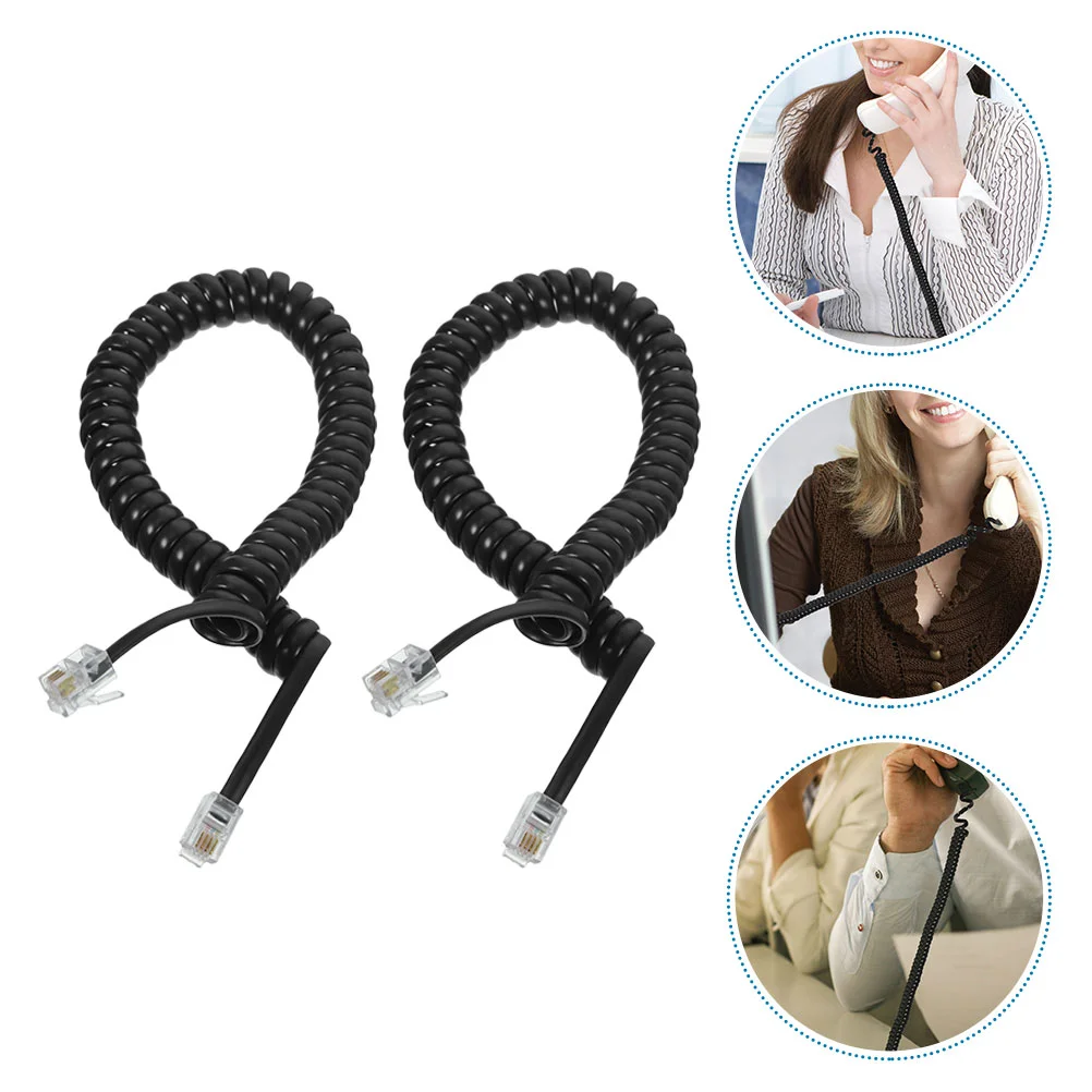

3pcs Telephone Cords Phone Cord Phone Cable Coiled Telephone Cord