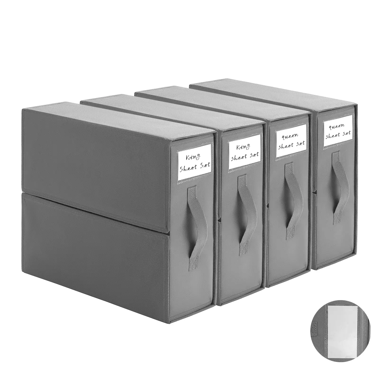 Foldable Bed Sheet Organizer Storage Containers Bedding Closet