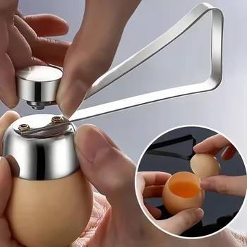 Nuovo acciaio inossidabile Topper Opener Cracker Rimozione Creativo Taglierina per guscio d'uovo per aprire guscio d'uovo crudo bollito Gadget da cucina 1