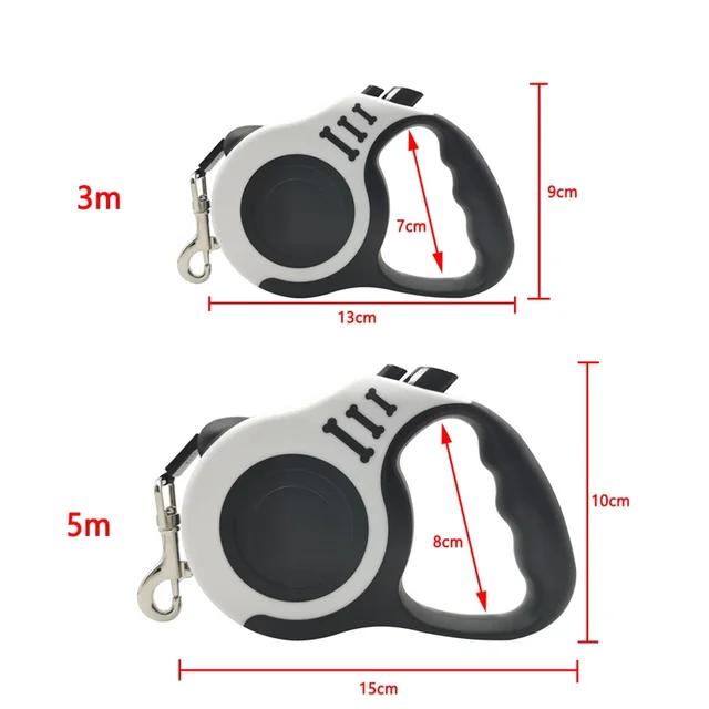 Retractable Dog Leash - 5m Automatic Strong Nylon Lead For Small/Medium Dogs & Cats, Durable Pet Traction Rope Supplies 5
