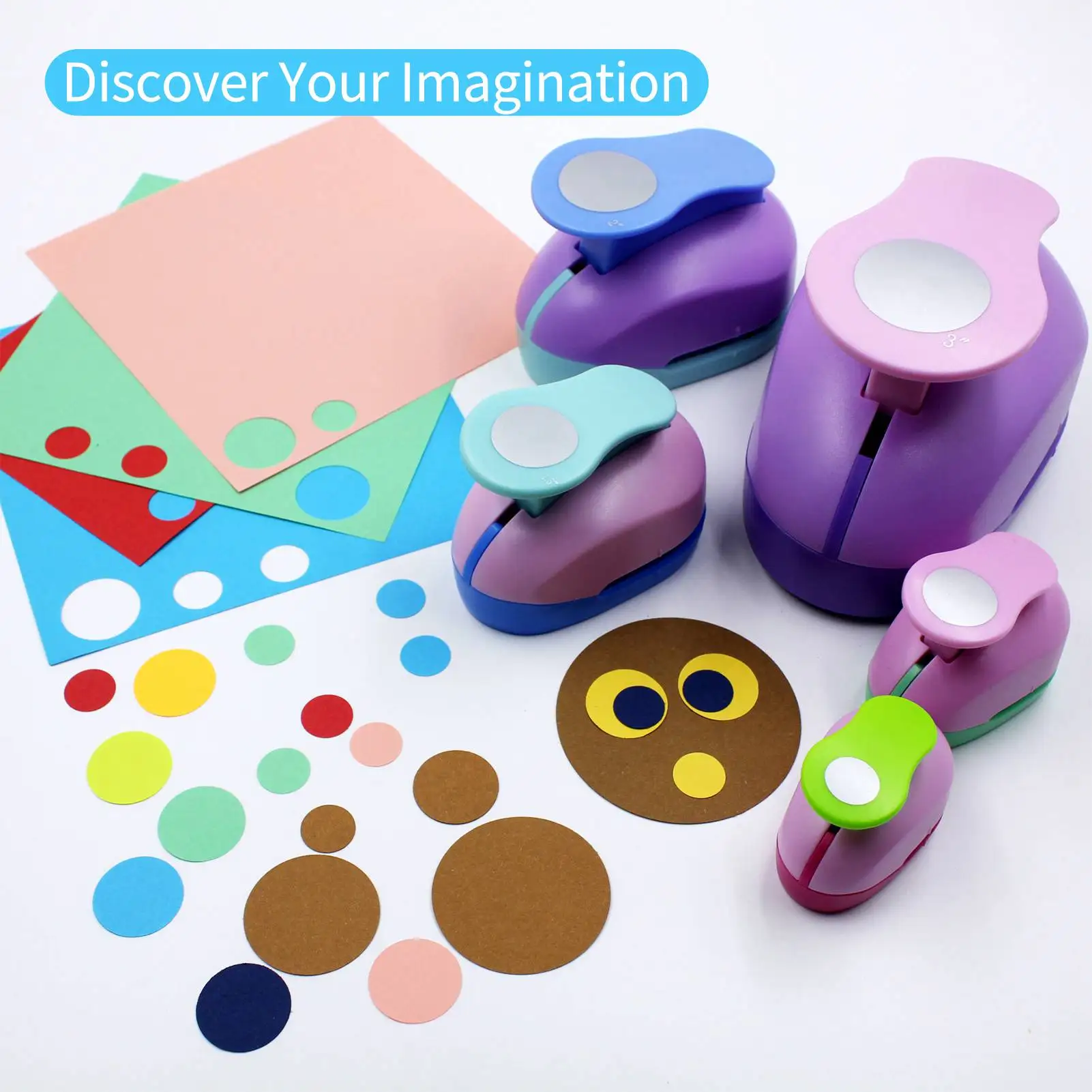 9/16/25/38/50/75mm Circle Paper Punch DIY Embossing Scrapbooking Machine Hole Punch Rounder Cutter