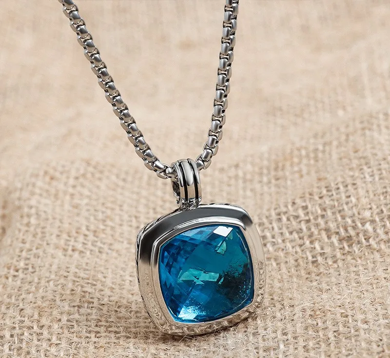 European and American fashion trend 20MM square light luxury large pendant stainless steel chain